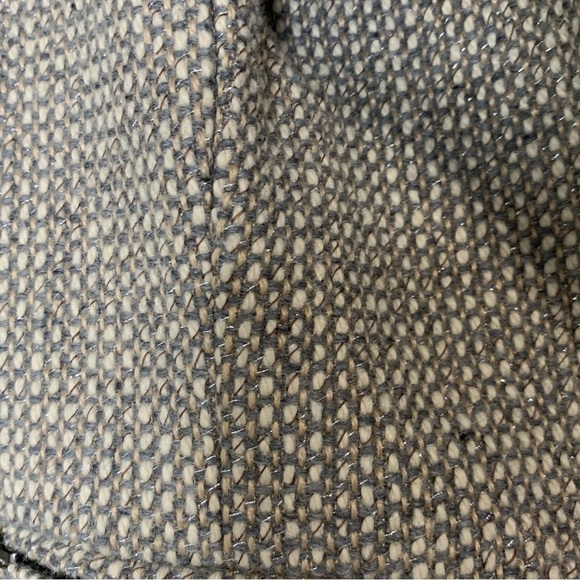 Talbots gray and cream tweed wool blend moto‎ jacket. Size 4 - Picture 8 of 11
